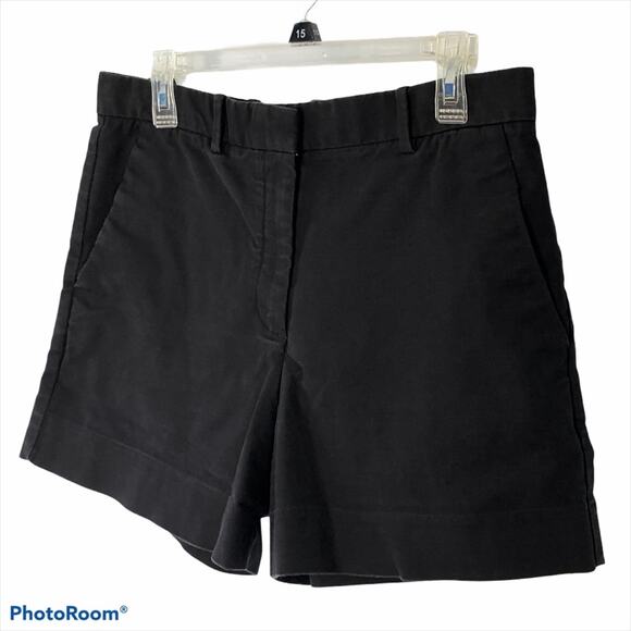 Gap Tailored Stretch Black Shorts Flat Panel Front size 8R - Picture 3 of 12